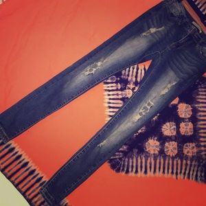 Ripped slightly worn jeans